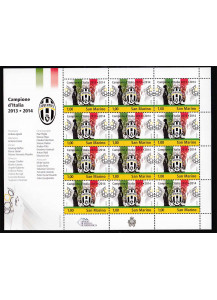 2014 - San Marino Minifoglio Juventus Campione D'Italia 2014 12 Val.